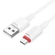 Кабель USB Borofone BX110, MicroUSB, 2.4A, 1m, Белый - изображение 2