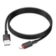 Кабель USB Borofone BX110, Lightning, 2.4A, 1m, Чорний - зображення 4