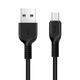 Кабель USB Hoco X20 Desert Camel, USB - MicroUSB, 2.4A, 1m, Чёрный - изображение 1