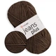 YarnArt Jeans Plus, Шоколад №70, хлопок с акрилом, 100 г /160 м, толстая пряжа, для одежды, пледов, игрушек, Ярнарт Джинс Плюс - изображение 1