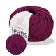 YarnArt Jeans, Вишня №91 – пряжа нити для вязания спицами и крючком (игрушки, одежда), 55% хлопок, 45% акрил, 50 г/160 м, полухлопок Ярнарт - изображение 1