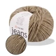 YarnArt Jeans, Темно-бежевый №48 – пряжа нити для вязания спицами и крючком (игрушки, одежда), 55% хлопок, 45% акрил, 50 г/160 м, полухлопок Ярнарт - изображение 1