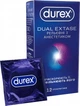 Презервативы латексные с силиконовой смазкой Durex Dual Extase (рельефные с анестетиком) 12 шт (5052197053432) - изображение 1