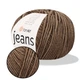 YarnArt Jeans, Коричневый №40 – пряжа нити для вязания спицами и крючком (игрушки, одежда), 55% хлопок, 45% акрил, 50 г/160 м, полухлопок Ярнарт джинс - изображение 1
