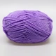 Пряжа Milk Cotton Фиалка №80, хлопок с молочным акрилом для вязания, мягкая детская пряжа 50г/100м для вязания игрушек и одежды - изображение 3