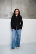 Жіночий класичний теплий жакет у смужку LadyLike 50 Чорний (ll2168000001446) - зображення 1