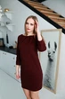 Жіноча тепла сукня із защипами LadyLike 50 Бордовий (ll2102800007444) - зображення 2