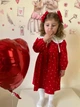 Сукня з комірцем для дівчинки KASHTANCHIK "Heart Love" 122 см червона - изображение 3