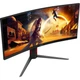 Монитор 34" AOC CU34G4 3440x1440 WQHD VA 180Гц изогнутый игровой 2хHDMI DP HAS Pivot Черно-Красный - изображение 3