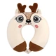 Подушка для шиї Ardesto Travel Reindeer 30х30см, поліуретанова піна, білий ART3031NEP - изображение 1