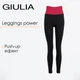 Жіночі безшовні легінси з push-up ефектом та контрастним поясом Giulia FLEXING LEGGINGS GLAM S/M Multicolor-black/winterberry, комфортні лосини для спорту, для тренувань, з мікрофібри - зображення 1