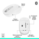 Миша Logitech M196 bluetooth Off White (L910-007460) (7031696) - изображение 7