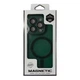Чохол TPU+PC Magnetic Matte Camera Lens with Magsafe для iPhone 16 Pro Max Dark Green - изображение 2