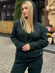 Жіночий теплий спортивний космтюм на флісі зелений 48 - зображення 5