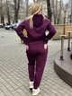 Женский теплый спортивный космтюм на флисе бордовый 54 - изображение 2