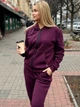 Женский теплый спортивный космтюм на флисе бордовый 54 - изображение 7