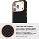 Чехол для смартфона ArmorStandart LikeCarbon2 SE MagCase для Apple iPhone 17 Pro Max Kevlar/Black/Orange (ARM89165) - изображение 7