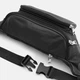 Мужская поясная кожаная сумка Borsa Leather K1381bl-black - изображение 3