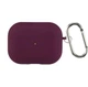 Чохол для AirPods 3 Silicone Case MegaCase (Soft Touch) з мікрофіброю + карабін Marsala бордовий - зображення 1