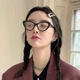 Круглі іміджеві окуляри котяче око жіночі Honey Fashion Accessories чорні (20к018) - изображение 4