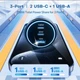 Автомобільний зарядний пристрій ASOMETECH 2xType-c + 1xUSB 138W - зображення 6