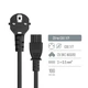 Кабель питания ColorWay CEE7/7-C5, 1 м Black (CW-CBP084-BK) - изображение 4