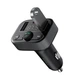FM модулятор/Автомобільний зарядний пристрій Baseus S-09 Lite 35W (PD18W + QC3.0) Type-C + 2USB Black - изображение 4