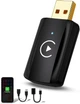 Бездротовий адаптер CarPlay для iPhone, перетворення дротового Карплей для авто, з Wi-Fi 5 ГГц, Bluetooth, USB-A USB-C чорний - зображення 1