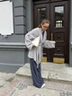 Ворсистий кардиган з пояском сірий 42-52 - изображение 6