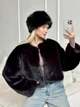Женская шапка из искуссвенного меха FURGLAM черная с подкладом - изображение 6