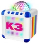 Odtwarzacz karaoke Studio 100 K3 Bluetooth Disco Box z pokazem świateł dyskotekowych i mikrofonem (MEK3B2001030) (5414233251538) - obraz 3