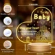 3D Нічник "To My Baby" на дерев’яній основі — Декоративний акриловий світильник з м'яким LED-світлом - зображення 4