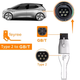 Перехідник 22 квт 32А 3-фази TYPE 2 на GB/T AC (китайське авто) Адаптер TYPE 2 на GB/T - зображення 1