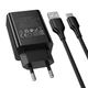 Зарядное устройство с быстрой зарядкой QC3.0 и кабелем USB to Type-C HOCO CS92A 1USB Черный - изображение 6