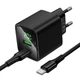 Зарядное устройство с быстрой зарядкой 20W и кабелем Type-C to Type-C HOCO CS83A 1USB, 1Type-C Черный - изображение 3