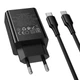 Зарядное устройство с быстрой зарядкой PD20W+QC3.0 и кабелем Type-C to Type-C HOCO CS94A 1USB, 1Type-C Черный - изображение 3