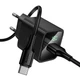 Зарядное устройство с быстрой зарядкой QC3.0 и кабелем USB to Type-C HOCO CS81A 1USB Черный - изображение 3