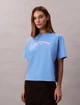 Футболка хлопковая женская Calvin Klein 819149110 XL Голубая (1159853918) - изображение 1