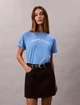 Футболка хлопковая женская Calvin Klein 819149110 S Голубая (1159853920) - изображение 3