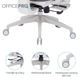 Кресло офисное OfficePro Skyline Footrest White/Dark Gray (OC750-W-DG-DG) - изображение 17