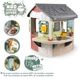 Будинок Smoby Life Садівник з кухнею та мийкою 16 аксесуарів 132х144х140 см (7600810505) - зображення 3