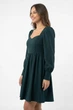 Платье женское однотонное тёмно-зеленого цвета Fashion размер 42-44 (210166) - изображение 2