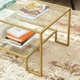 Журнальний склянний столик Songmics Glamour золото 55 x 100 x 45 см - зображення 4