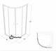 Душова кабіна Shower Saturn 90x90х190 см напівкругла без піддону розсувна прозоре скло 6 мм - зображення 4