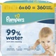 Упаковка детских влажных салфеток Pampers 99% Water 60 шт х 6 пачек (360 шт) (8006530116596) - изображение 2