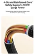 Кабель Baseus Dura Series Fast Charging Type-C to Type-C 100W (2m) Black/Red - зображення 9