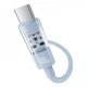 Кабель Baseus Gem Fast-Charging Type-C to Type-C 100W (2m) blue - зображення 2