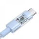 Кабель Baseus Gem Fast-Charging Type-C to Type-C 100W (2m) blue - зображення 4