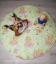 Игровой коврик для ползанья и розвития сердечки на белом + мишки салат - изображение 1