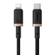 Кабель Baseus Dura Series Fast Charging Type-C to Lightning 20W (2m) Black/Gold - зображення 1